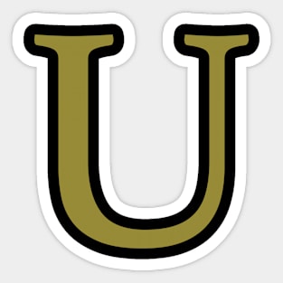 U letter Sticker